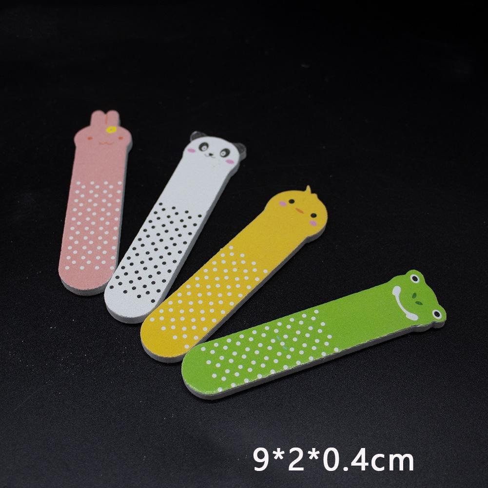 Cute Animals Mini Small Nail Buffer File Sandpaper Finger Tips Buffing File Manicure Salon Tools