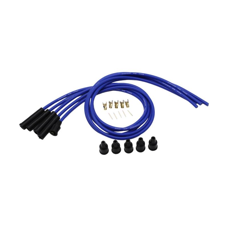Blue Silicone Spark Plug Wire Set High Quality Ignition Leads for Classic 4 Cylinder Automobile Repair