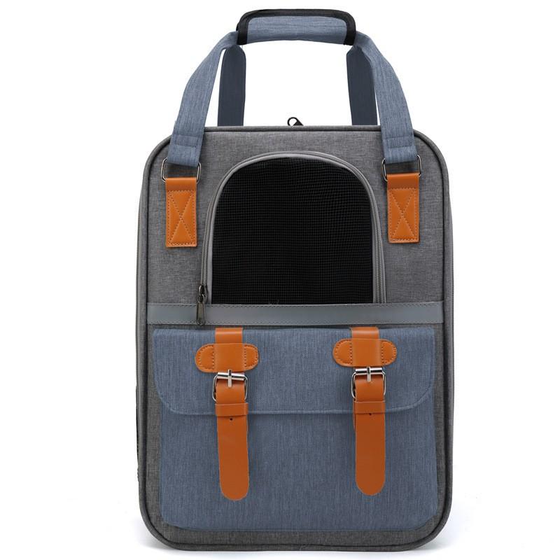 Dual-Shoulder Pet Carrier Backpack Cats Small Dogs - Durable Oxford Fabric With Grip Handle 13L Capacity 5-7kg Weight