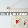 1PC Christmas Advent Calendar with 24 Pockets Soft Canvas Wall Hanging Organizer Festive Decor for Kids Gifts Home Wall Calenda