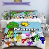 3pcs Duvet Cover Set (1*Duvet Cover + 2*Pillowcase, Without Core), Custom Name Sprunki Game Pattern Bedding Set, Home Bedroom Decor Gift