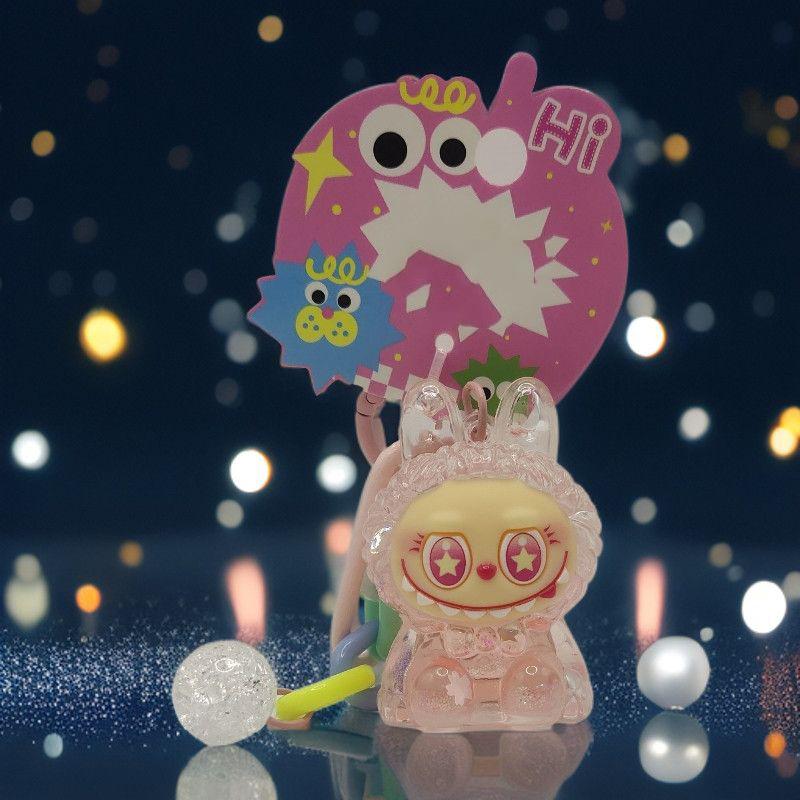 

Fashionable Girl Heart Crystal Oil In Keychain - Cute Cartoon Doll Backpack Hanging Decoration Pulley Cloth Pendant розовый