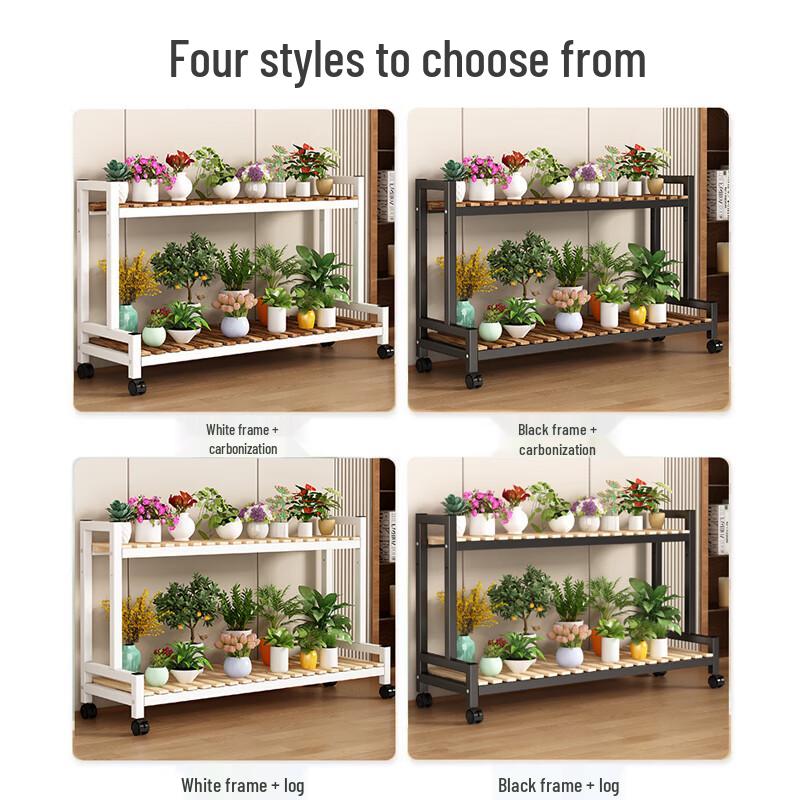 Floor-Standing Wrought Iron Multi-Layer Plant Stand