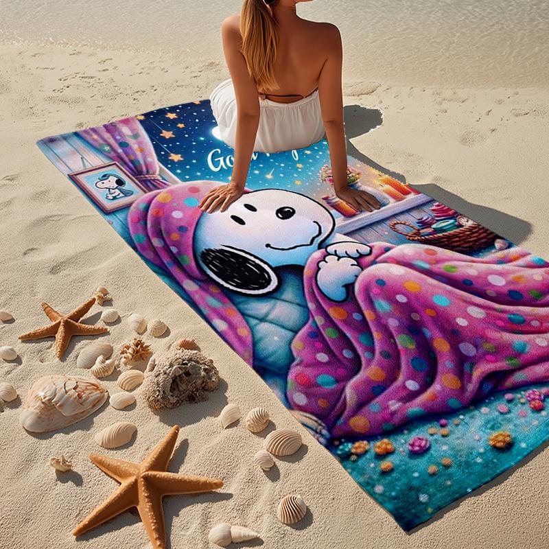 Cute Dog Sweet Dreams Beach Towel, Super Soft Microfiber, Gift for Her/Him, Birthday, for Pool, Beach, Travel, Home Decor Fan gifts