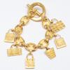CELINE Bag Motif Charm Macadam Bracelet goldUsed