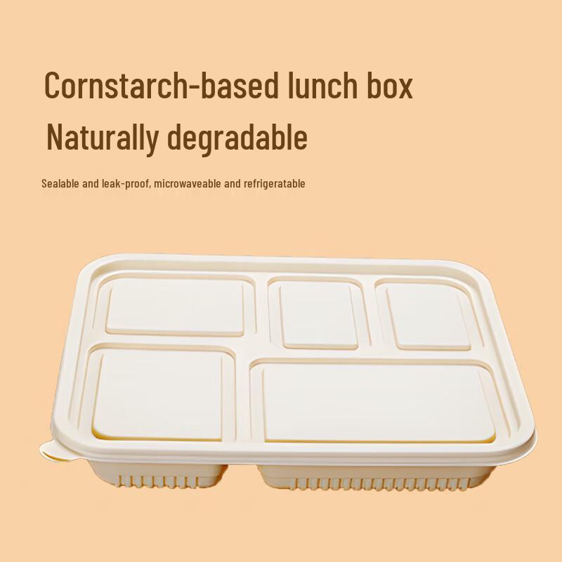 Yinmei Biodegradable 5-Compartment Corn Starch Meal Box