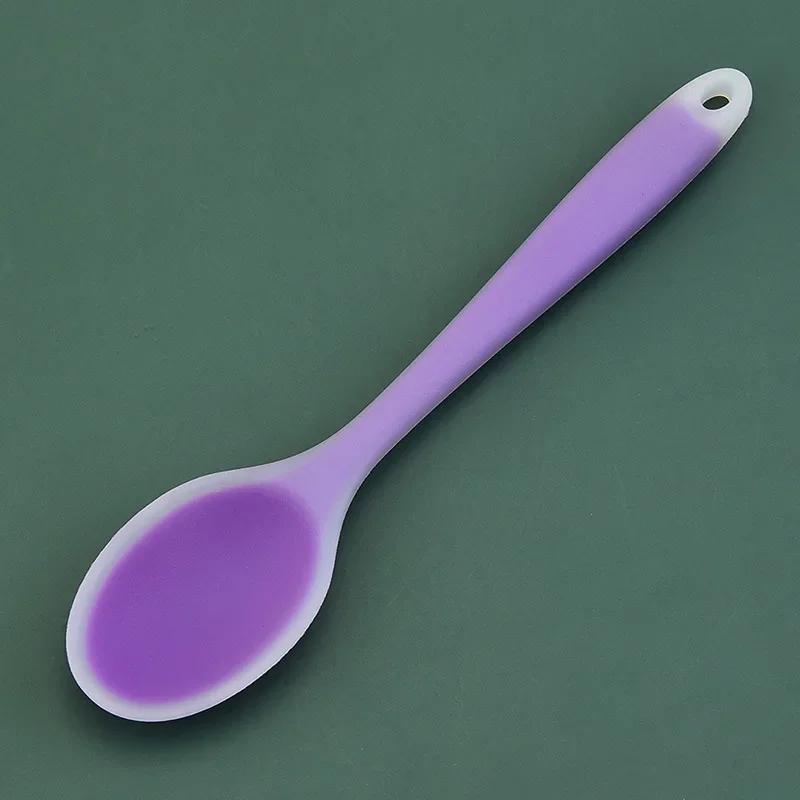 Žáruvzdorná Nepřilnavá Snadno se čistí Vysokoteplotní Silikonová Lžíce Stolní nádobí Nářadí Kuchyňský nástroj na Rýži, 8 Barev