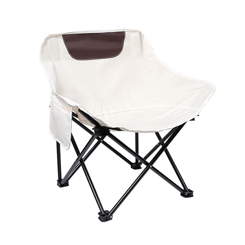 Portable Folding Camping Chair with Storage for Outdoor Beach and Fishing