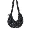 Lazy Wind Polka Dot Bag Women's Folds New Versatile Commuter Shoulder Bag Nylon Messenger Dumpling Bag