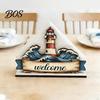 Ocean Napkin Holder Themed Wooden for Table, Summer Coastal Seaside Style Kitchen Accessory Dispenser, Rustic Tissue Kitchen, Dining Room Nautical