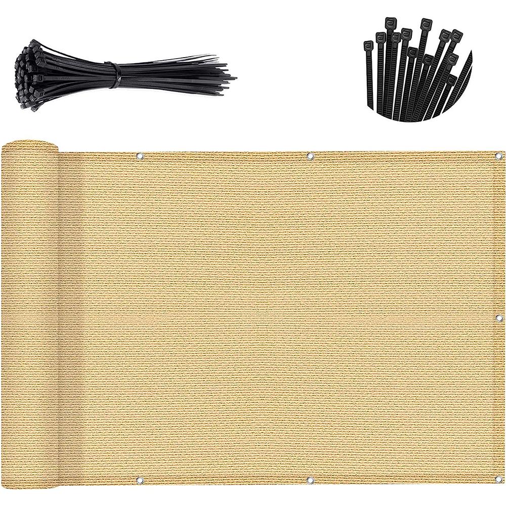 Balcony Privacy Screen with Grommets Multiple Sizes Sun Shade Cloth Sun Shade Mesh Netting for Patio Porch Deck Backyard Outdoor