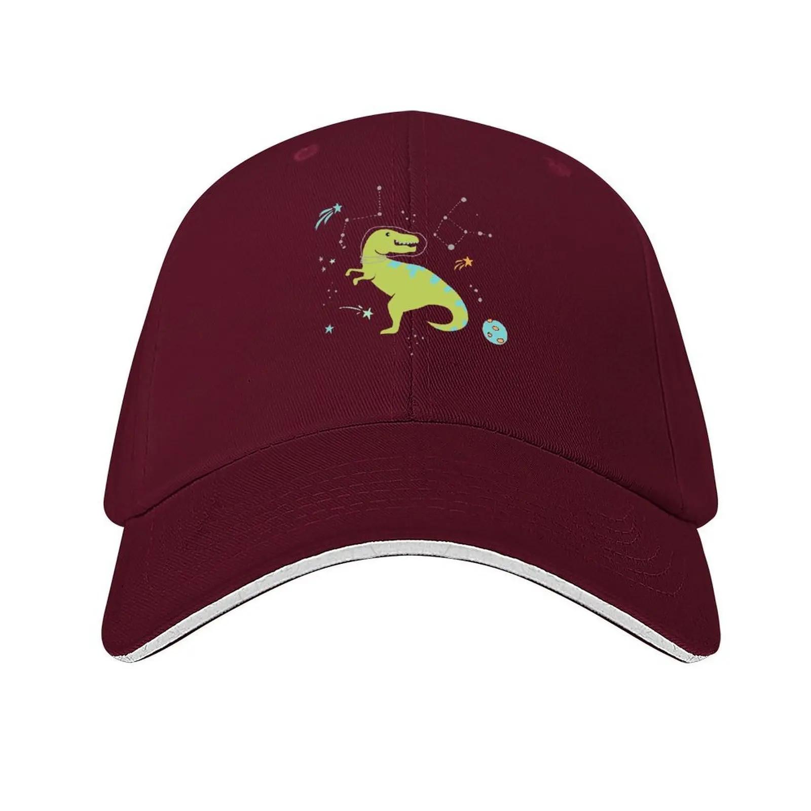 Space Dinosaurs in Orange  Blue Baseball Cap F sailor cap for Unisex Designer Hat New In Hat Unisexs Caps Womens