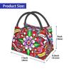 Boho Floral Mexican Flowers Insulated Lunch Bags for Women Resuable Thermal Cooler Lunch Box Beach Camping Travel Lunchbag