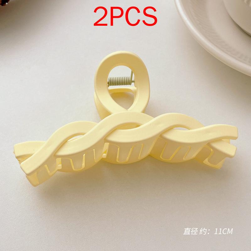 2 ΤΕΜ Premium Σετ Κεφαλών Νέο Γυναικείο Κλιπ Κλιπ Νύχι Μόδας Καφέ Μαύρο Ακρυλικό Μεγάλες Φουρκέτες Claw For Lady Clip Barrette Αξεσουάρ μαλλιών