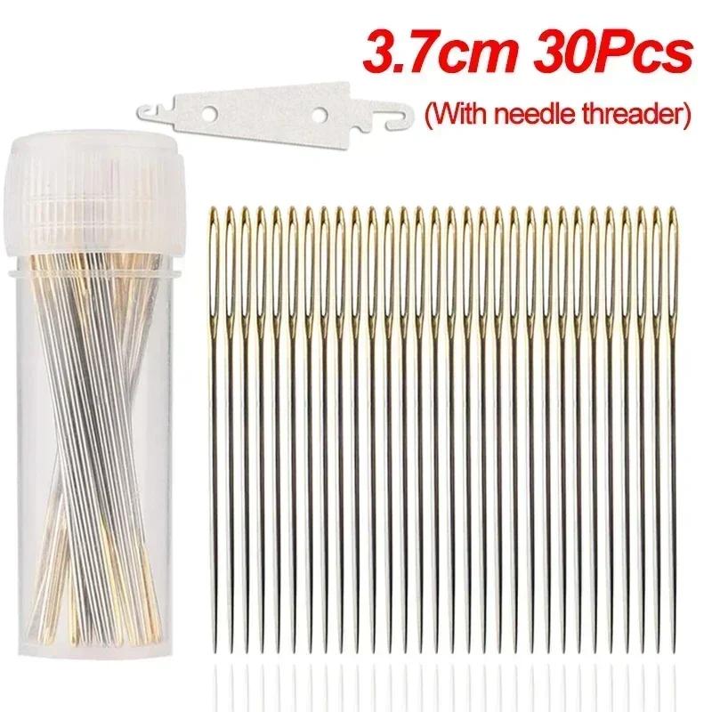 

30/60 шт. иглы для вышивки крестом с большим ушком и нитевдевателем для самостоятельной вышивки нитками иглы для ручного шитья