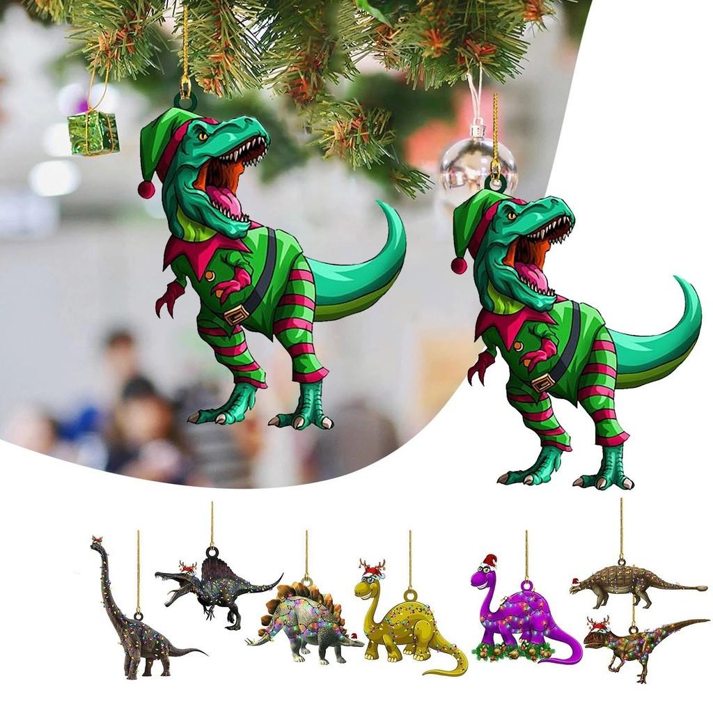 Dinosaur Adorable Acrylic Pendant Car Hanging Ornament For Festive Home Decoration