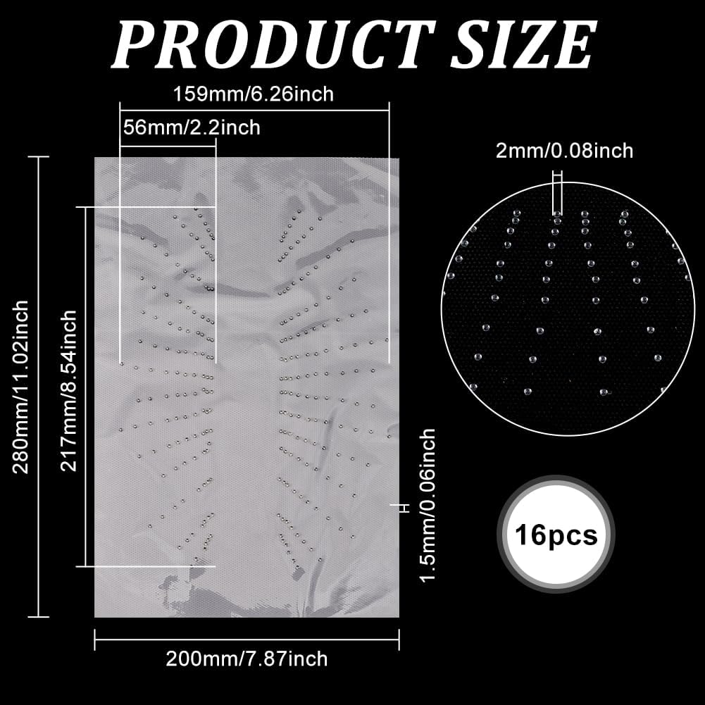 FINGERINSPIRE 16 Листов Блестящие Стразы Термопереводки Звездопад Стеклянные Стразы Горячая Фиксация Аппликации Кристальные Стразы Наклейки Термоплавкие Круглые