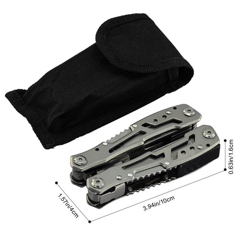 12 IN 1 Multifunction Folding Plier Stainless Steel Outdoor Camping Survival EDC Tool