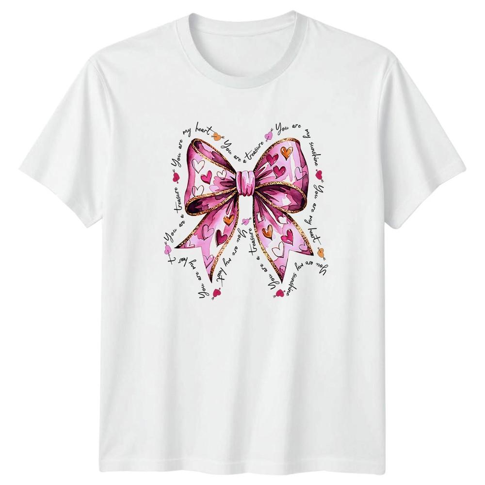 Pink Bow You Are My Treasure Graphic Tee Unisex Top S