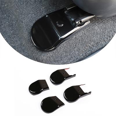 ABS Glossy Black Car Seat Foot Screw Protection Cap Decoration Cover Trim Fit For Toyota Hilux 2015- Interior Accessories