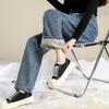 Women's High Rise Fleece Lined Straight Leg Wide Leg Denim Jeans Warm Winter Casual Trousers