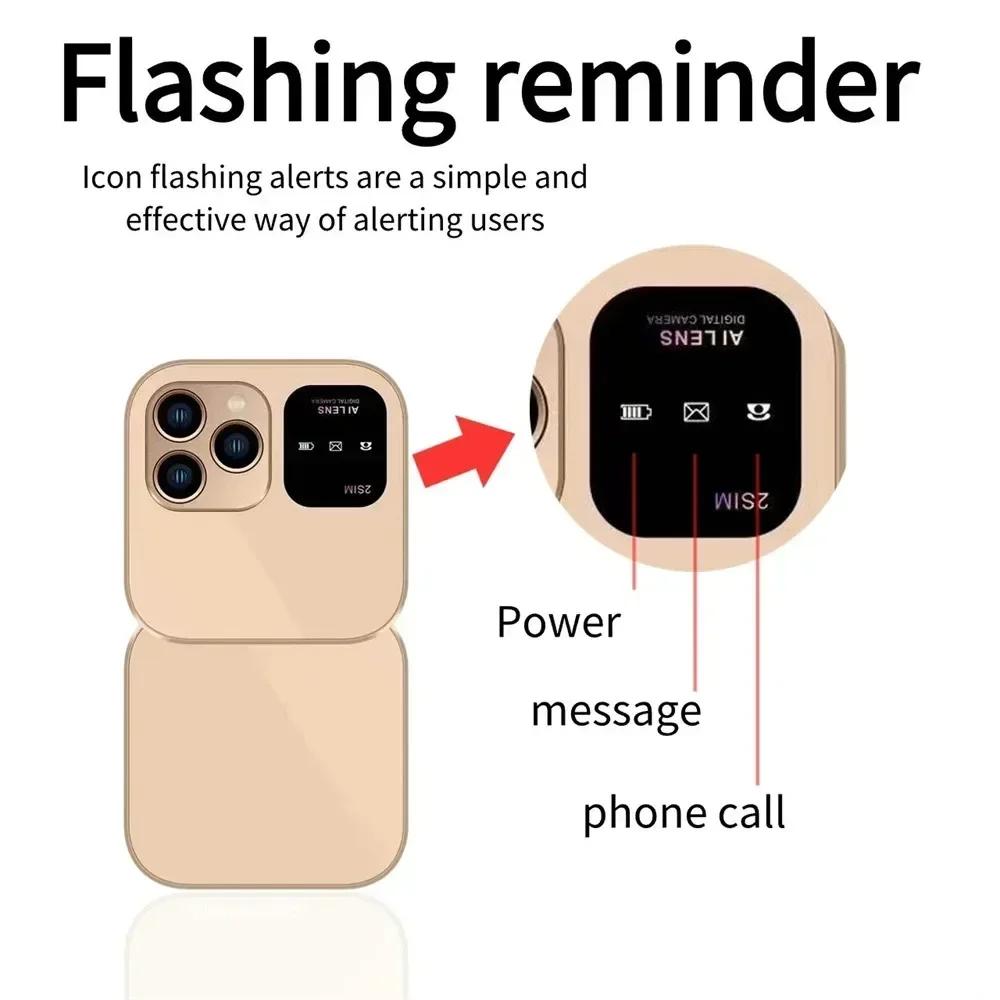 I16pro Small Foldable Mobile Phone Auto Call Record Speed Dial Dual SIM Card HD Rear Camera Flip Telephones FM Radio Cellphones