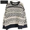 YLEVE HAND JACQUARD PULLOVER KNIT Tops F Black X beigeUsed