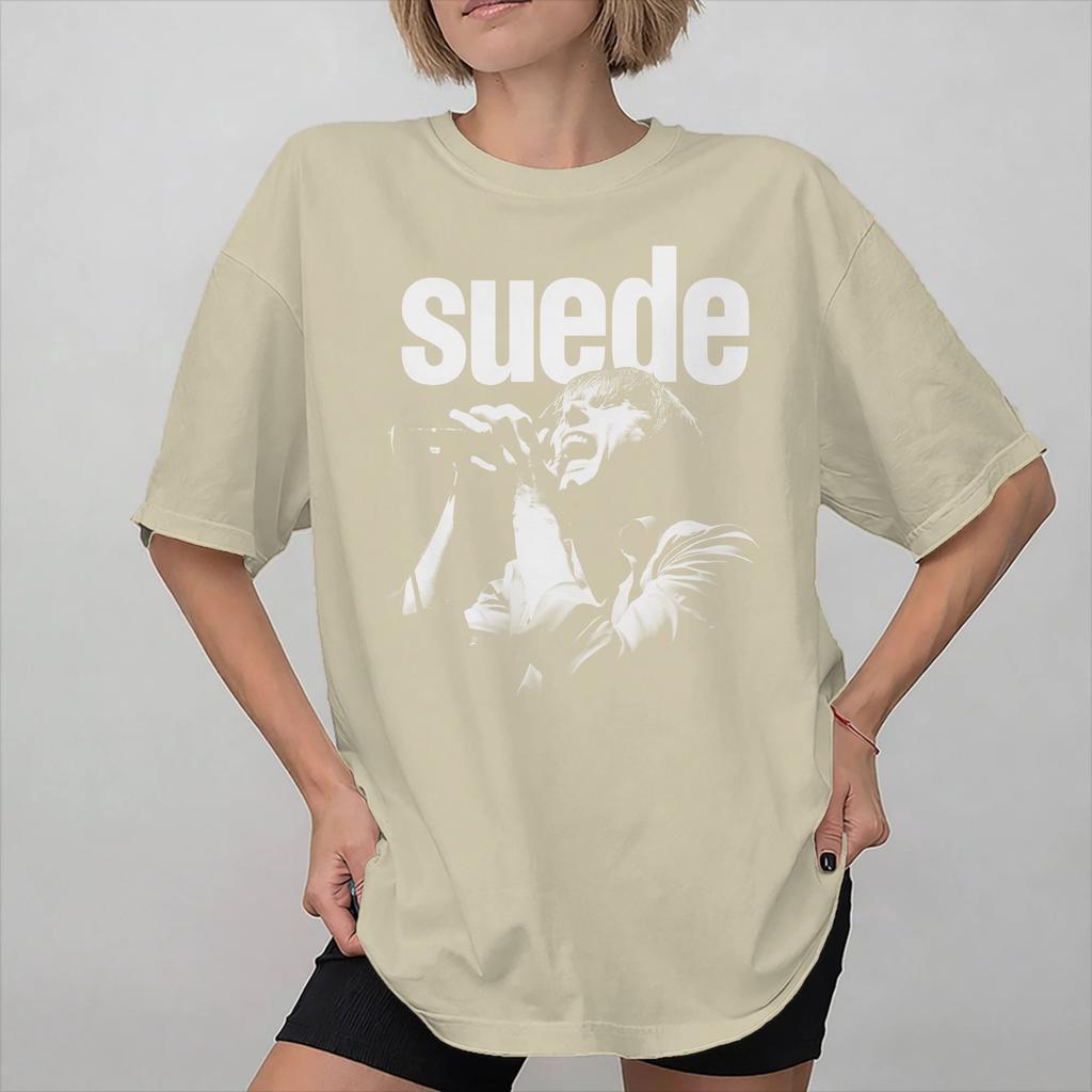 Suede rock band Merch Unisex Women T Shirts Pure Cotton Tee Graphic Printed Tshirt Clothes