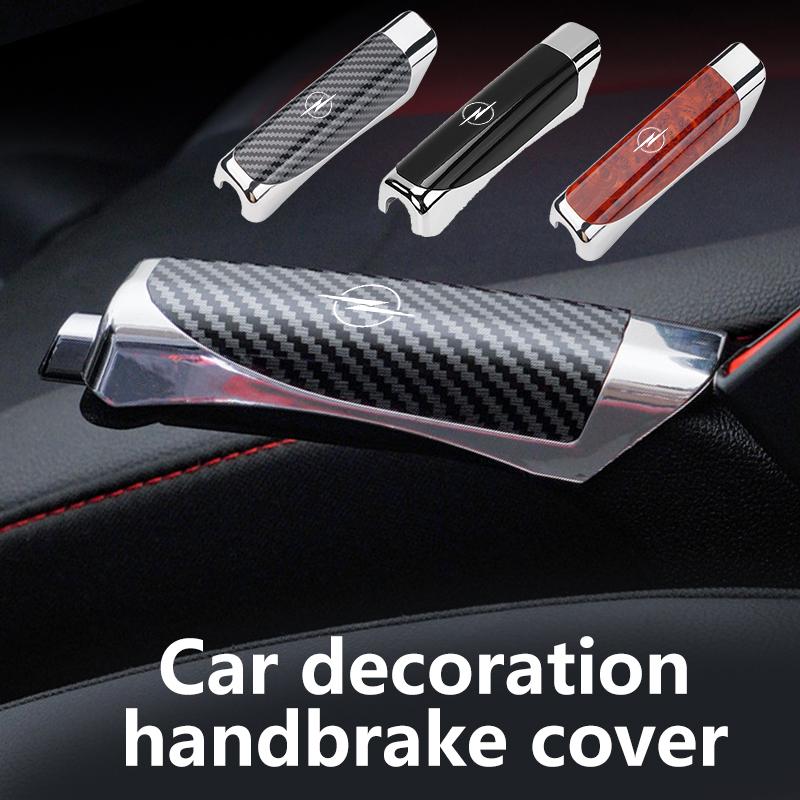 For Opel Car Hand Brake Cover Protection Case Carbon Fiber Interior Accessories Insignia Corsa Zafira Meriva Mokka Astra H K C D