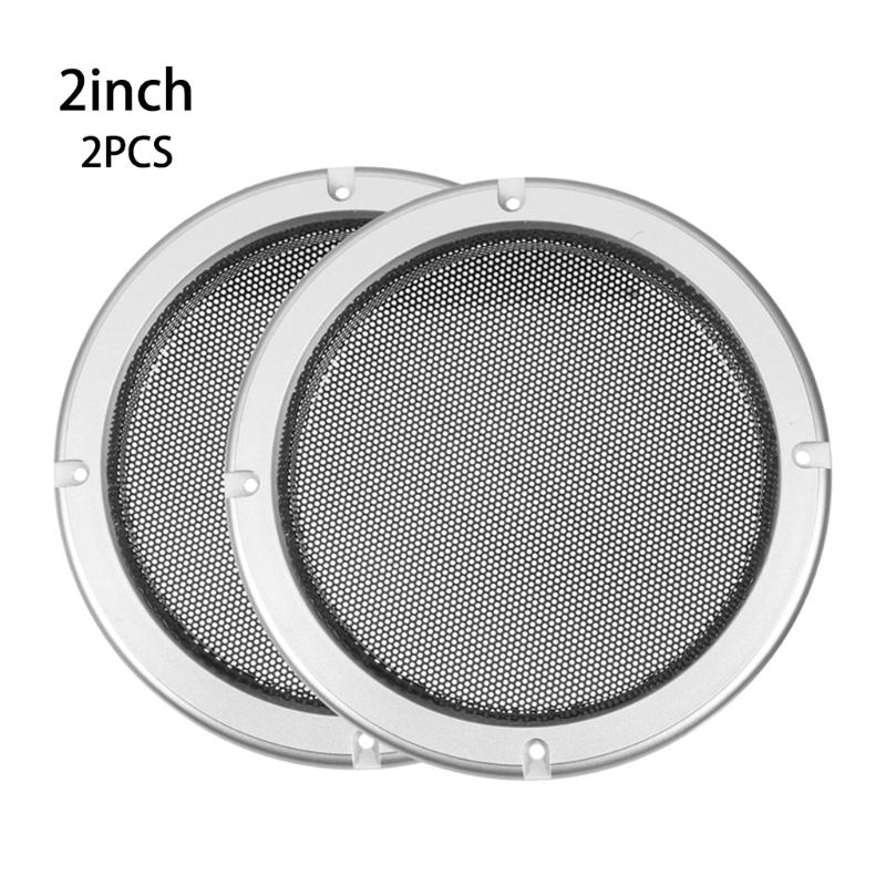 2pcs Decorative Mesh Circle Car Speaker Protective Covers Cases Horn Guards Decorative Circle Video Accessories