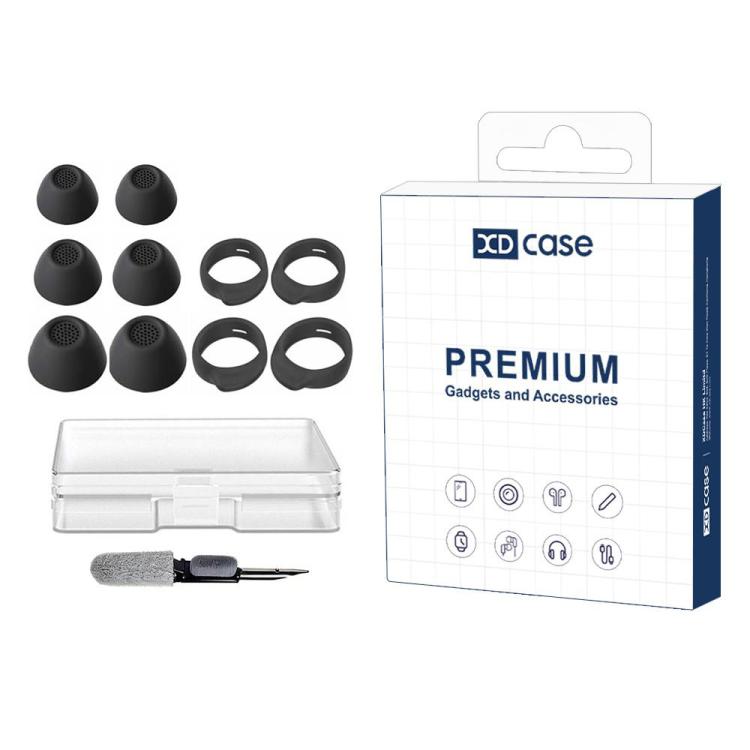 

XDcase 3 Pairs Replacement Silicone Ear Tips & Ear Hooks Kit, S/M/L Size For Samsung Galaxy Buds FE темно серый