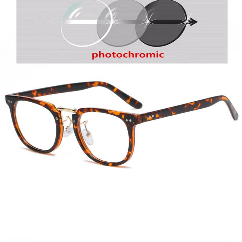 Leopard Frame Square Optical Spectacles With Prescritpion Women Men Student Short-Sight Eyewear Diopter 0 -0.5 -0.75 To -6.0