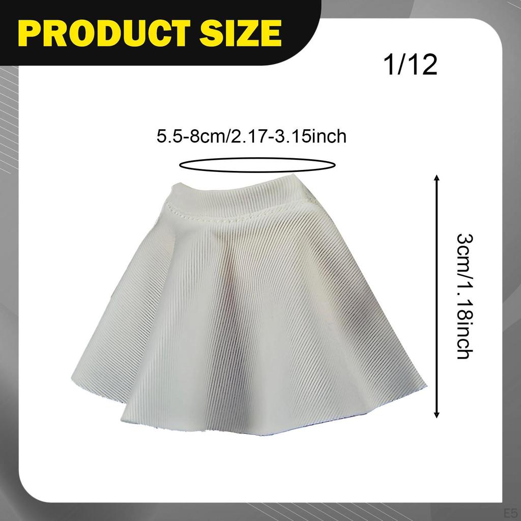 1/12 Action Figure Clothes Dress Up Skirt Fashion Miniature Clothing Doll Costume for 6" Female