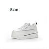 Fashion 8.5cm Genuine Leather Women Autumn Hidden Heels Ladies Chunky Sneakers Thick Soled Spring Platform Wedge Summer Fashion Shoes