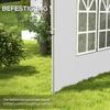 Gazebo Side Panels, Sides Replacement with Window for 3x3(m) or 3x4m Pop Up Gazebo, 2 Pack, White
