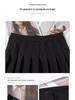 Women's High Waist Dark Gray Wool Plaid Pleated Skirt - Slimming Spring/Autumn 2026 Collection, JK Short Skirt