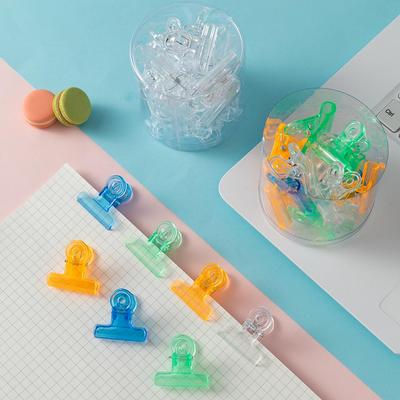 Acrylic Heart-Shaped Clear Binder Clips, Long Tail Storage Clips for Office Use