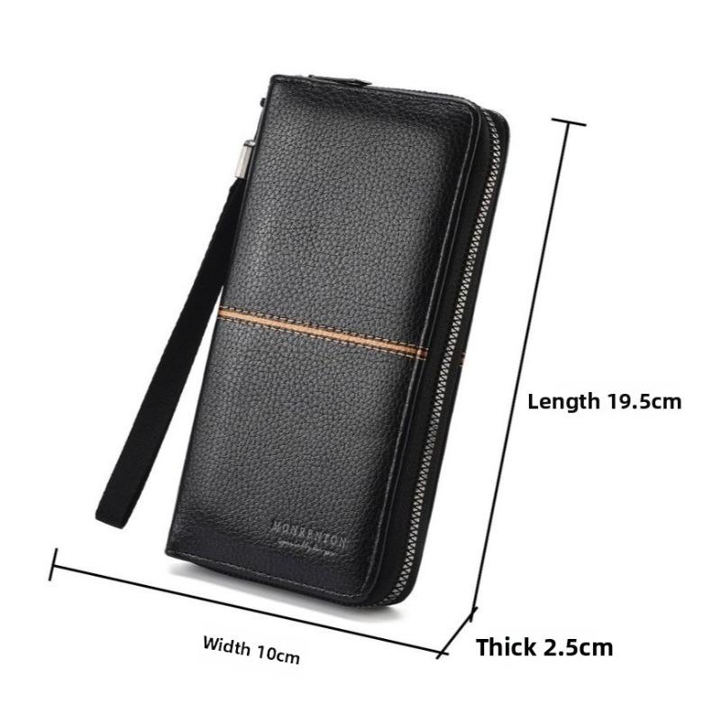 Men's Long Hand Wallet Zipper Handbag Multi-card Position Large Capacity Business Men's Wallet