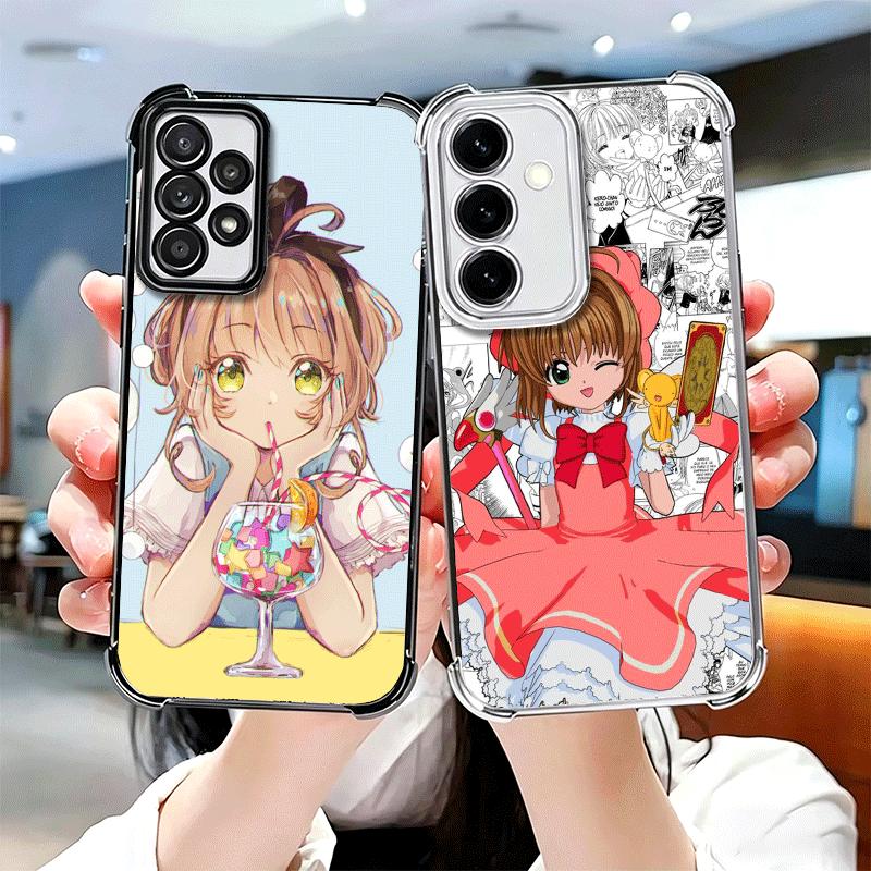 CardCaptor Sakura Anime Plating Phone Case For Samsung A17 A07 A37 A57 A16 A56 A15 A55 A14 A54 A13 A53 A26 A36 A25 A35 A24 A34 A