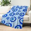 Evil Eye Mystical Bright Eye-catching Lucky Flannel Warm Comfort  Soft Plush Blanket for Sofa Living Room Bedroom Travel Gift