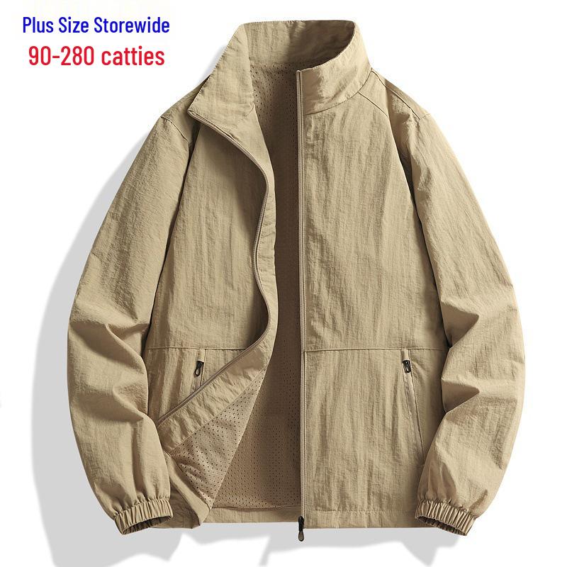 M-8XL Men's Casual Stand Collar Jacket - New Spring/Autumn Style, Big Size, Trendy Loose Fit