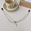 Flower Hanfu Headdress Hair Accessories New Year Side Clip Crystal Head Chain Eyebrows Pendant