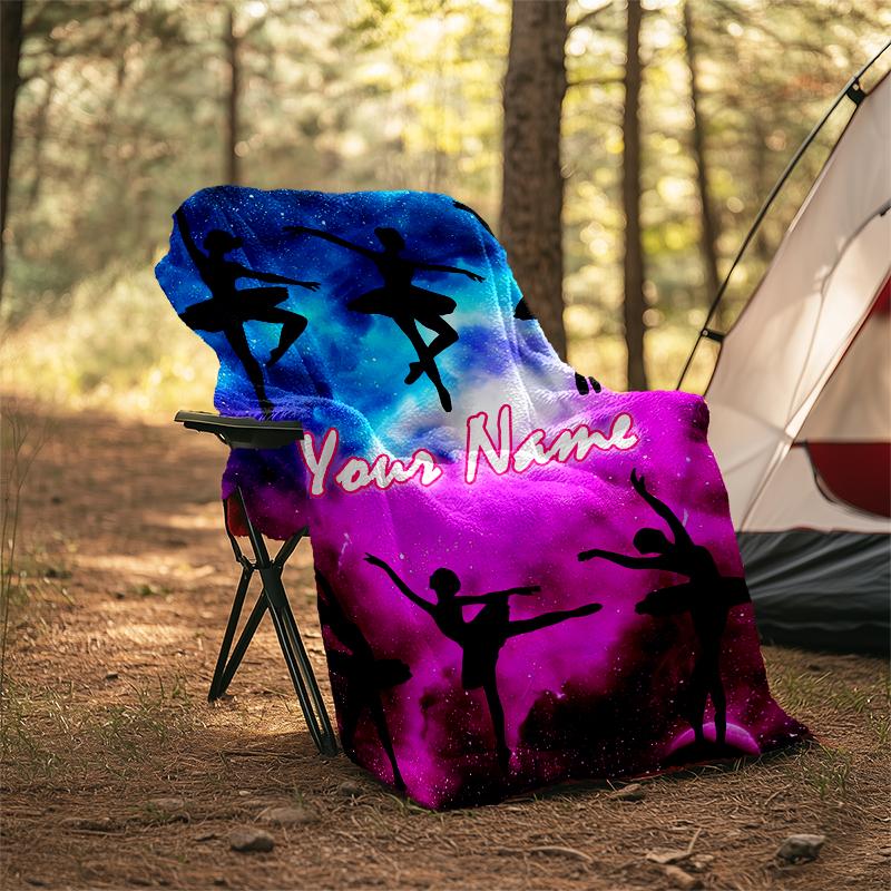 1PC Custom Name Stars Space Outdooor Flannel Blankets Patterns Throw Blanket All-Season Soft Gift for Couch, Bed, Camping Gifts