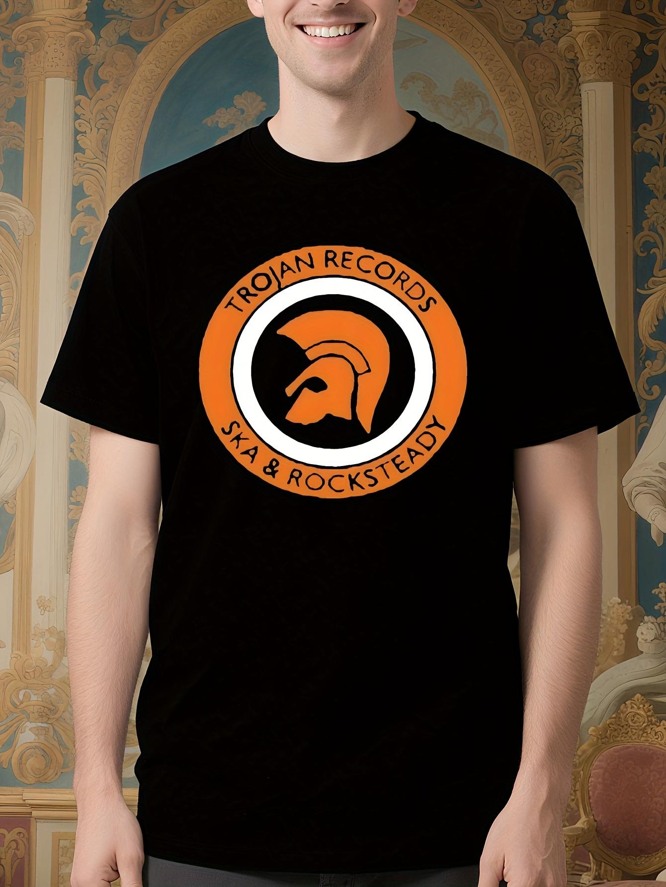 TROJAN RECORDS Black Graphic Tshirt - SKA Rocksteady Vint... M