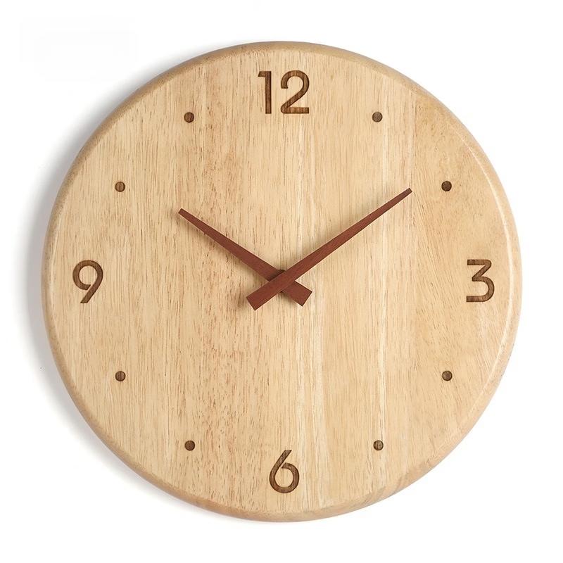 Handon Japanese Style Solid Wood Wall Clock