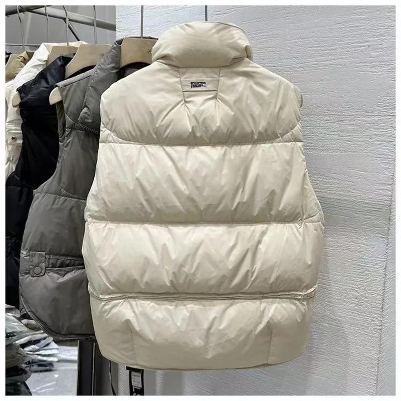 Winter Autumn Women's Short Down Cotton Vest Jackets Loose Sleeveless Coat Warm Tank Waistcoat  Female Outerwear Tops