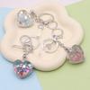 Long Time Use Natural Stone Heart Shaped Photo Frame Keychain Resistant Wear Tear Ideal Meaningful Carry Item Gift