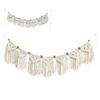 Macrame Wall Hanging Fringe Garland Banner Hand Woven Hanging Ornaments For Apartment Living Room Bedroom Wall Art Decor