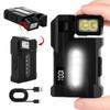 Rechargeable EDC Flashlight 1200mAh Mini Magnetic Flashlight LED Display Portable Pocket Light for Home Outdoor Emergency Light