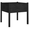 Vidaxl Donice Ogrodowe, 2 Szt., Czarne, 70X70X70 Cm, Drewno Sosnowe